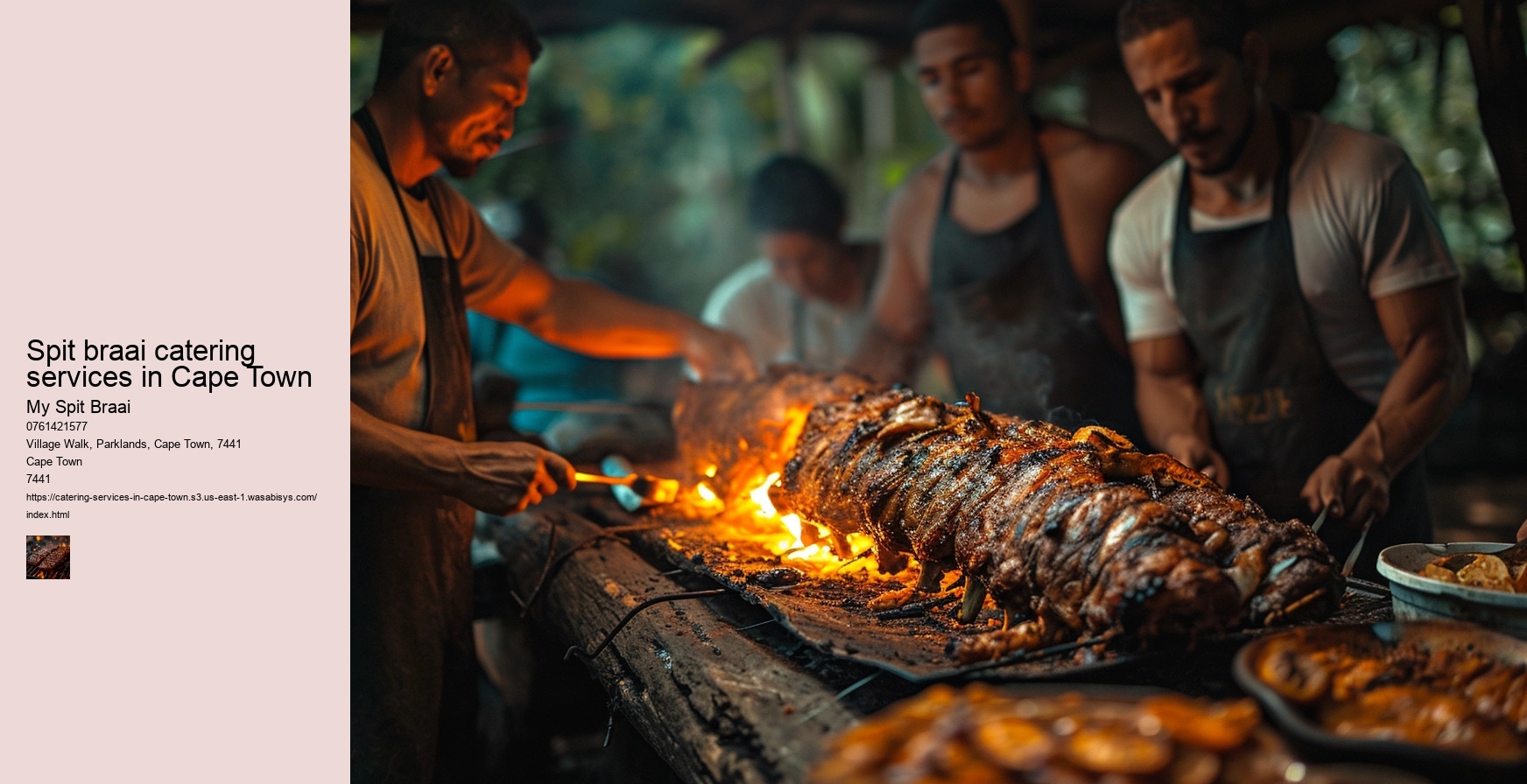 Spit braai catering services in Cape Town